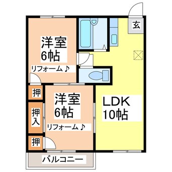 間取図 コーポ大福寺