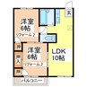 コーポ大福寺 2LDKの間取り