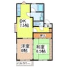 エクセレント田中東 2DKの間取り