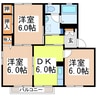 ラビアンローズＢ 3DKの間取り