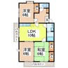 カーサフリューゲル 3LDKの間取り