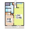 パストラル 1LDKの間取り