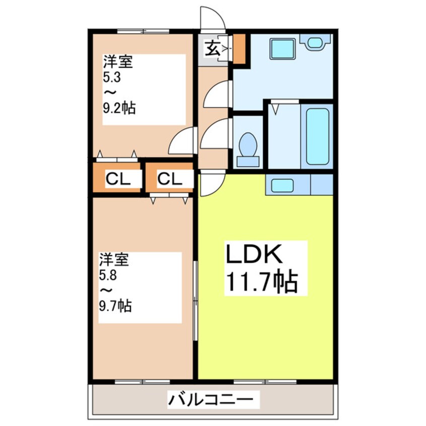 間取図 ＭＩＹＡＪＩＮＯコートステージ