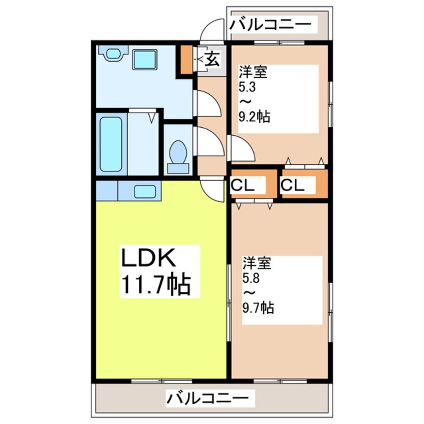 間取図 ＭＩＹＡＪＩＮＯコートステージ