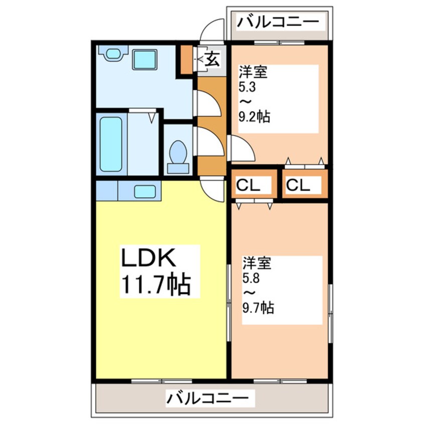 間取図 ＭＩＹＡＪＩＮＯコートステージ