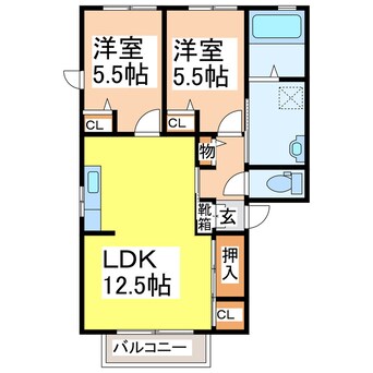 間取図 サンモール麦島