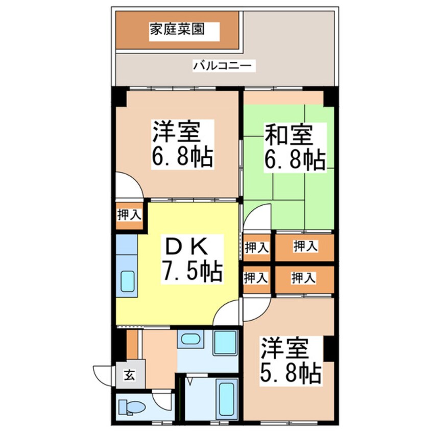 間取図 パークハイム和田