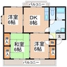 和田コーポ 3DKの間取り