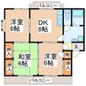 和田コーポ 3DKの間取り