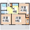 エンゼルハイツ長田 3Kの間取り