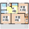 エンゼルハイツ長田 3Kの間取り