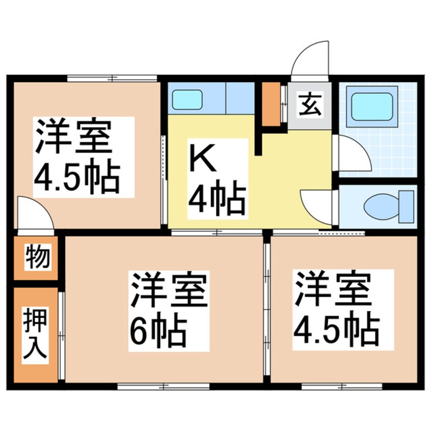 間取図 エンゼルハイツ長田