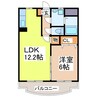 サン・ジュリアン 1LDKの間取り