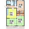 エスポワール高田Ⅱ 3DKの間取り