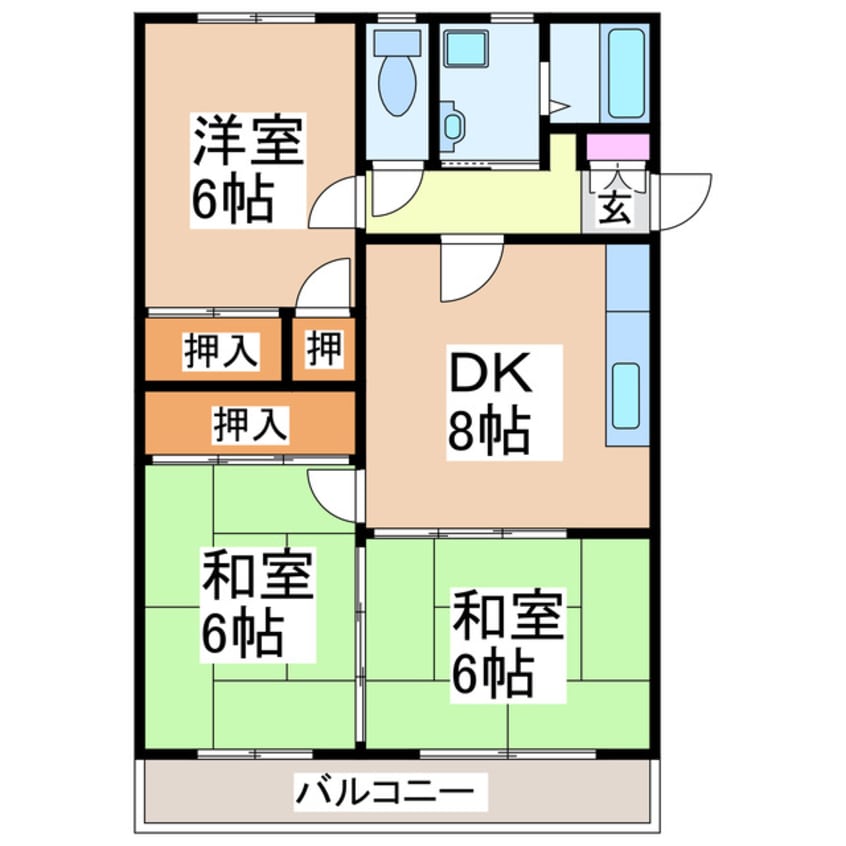 間取図 エスポワール高田Ⅱ