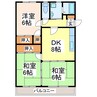 エスポワール高田Ⅱ 3DKの間取り