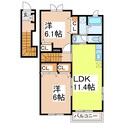 グレイスＶｉｌｌａⅡの間取図