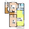 グレイスＶｉｌｌａⅡ 2LDKの間取り