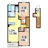 グレイスＶｉｌｌａⅠ 2LDKの間取り