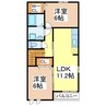 フォルトグランデⅢ 2LDKの間取り