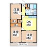 若宮ガーデンハイツ 3DKの間取り