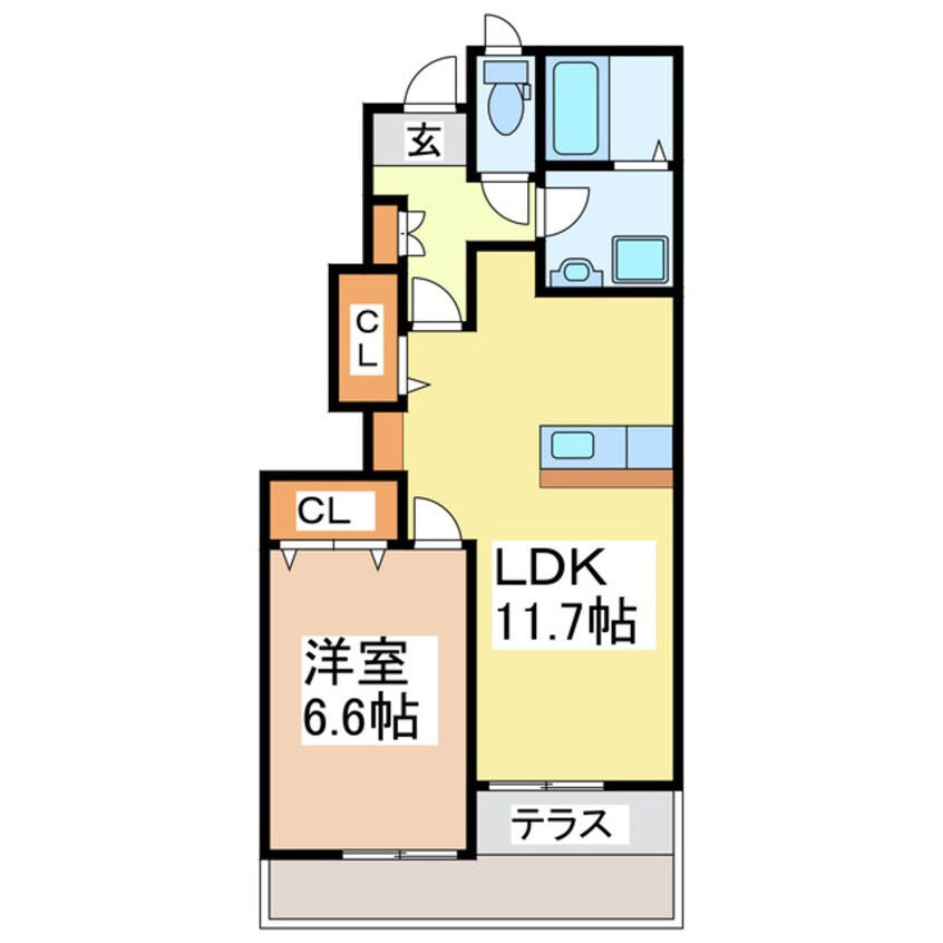 間取図 グランダムール麦島