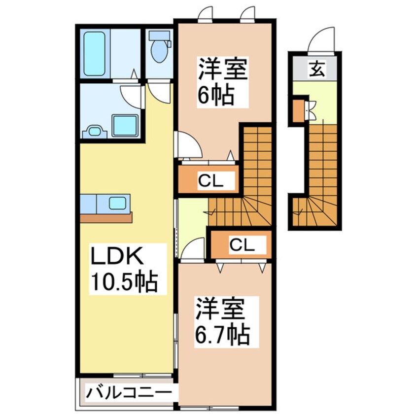 間取図 グランダムール麦島