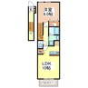 ティファーレⅢ 1LDKの間取り
