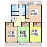 エスポワール高田Ⅰ 3DKの間取り