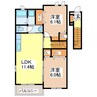 グレイスＶｉｌｌａⅢ 2LDKの間取り