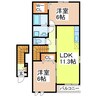 ソレイユＶｉｌｌａ　Ⅰ 2LDKの間取り