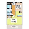 Ｍコンフォール 1LDKの間取り
