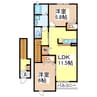 J-house　Ⅰ 2LDKの間取り
