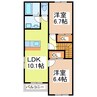 ディアルミエール 2LDKの間取り