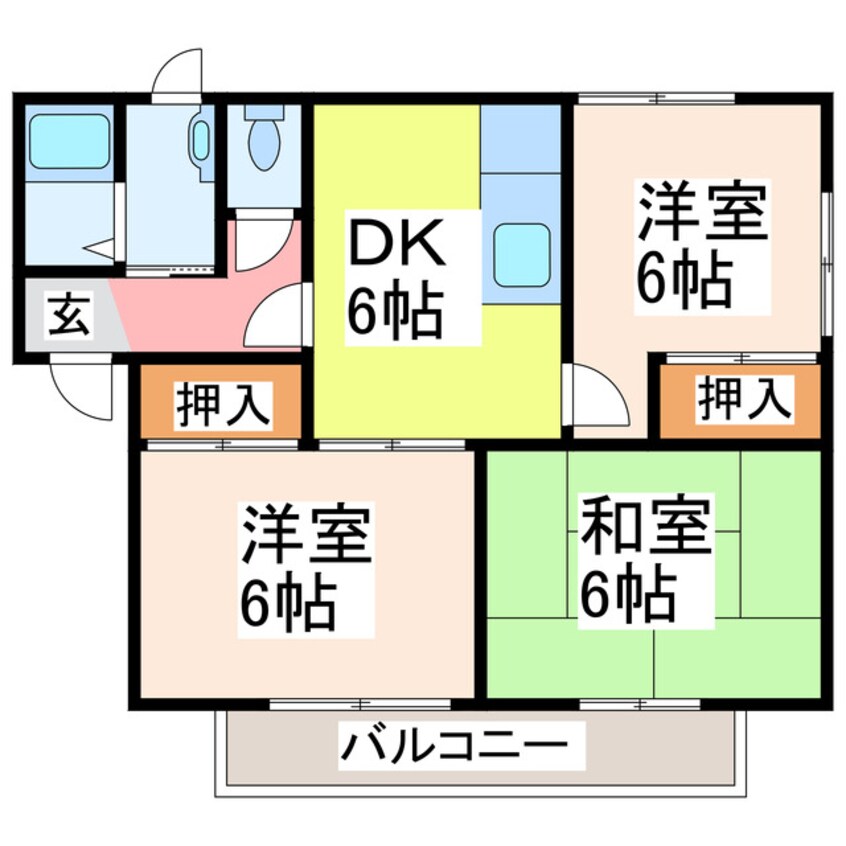 間取図 ヴァンベール西松江城
