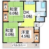 江前マンション 3DKの間取り