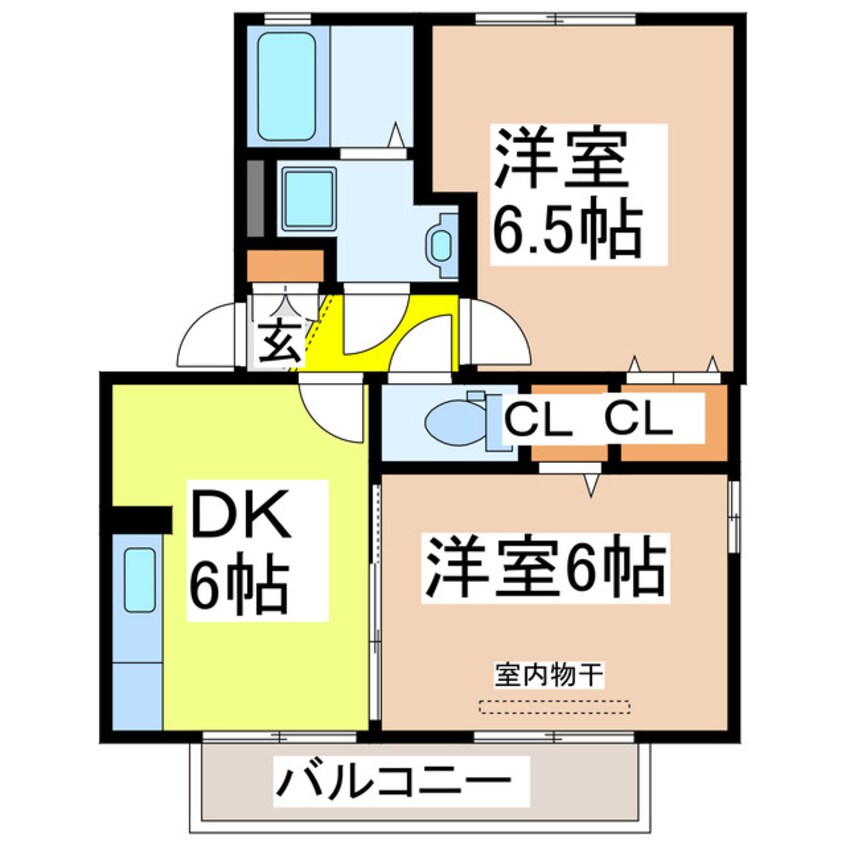 間取図 フルール・プリムヴェールＡ