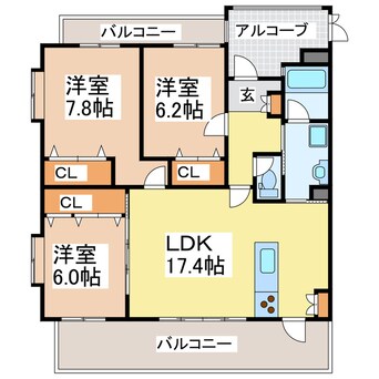 間取図 North PoleⅡ