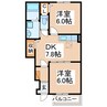 ダイアンサス 2DKの間取り