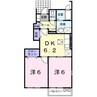 サンリットガーデンⅡ 2DKの間取り