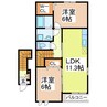 ゆいっと・グランデⅠ 2LDKの間取り