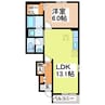 アウローラⅢ 1LDKの間取り