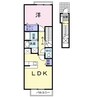 レアルパティオⅡ 1LDKの間取り