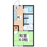 メープルハウス 1Kの間取り