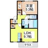 バンブーⅡ 1LDKの間取り