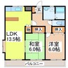 美月マンション 2LDKの間取り