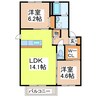グローバル千 2LDKの間取り