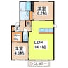 グローバル千 2LDKの間取り