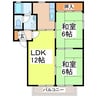 シャルマンドミールＡ 2LDKの間取り