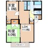 ラビアンローズＡ 2LDKの間取り